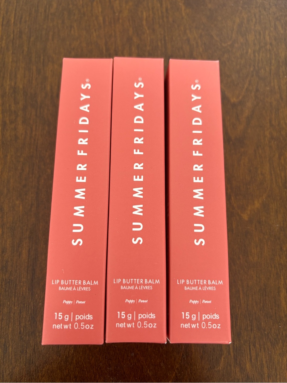 Summer Fridays Lip Butter Balm — Poppy (3-Pack)